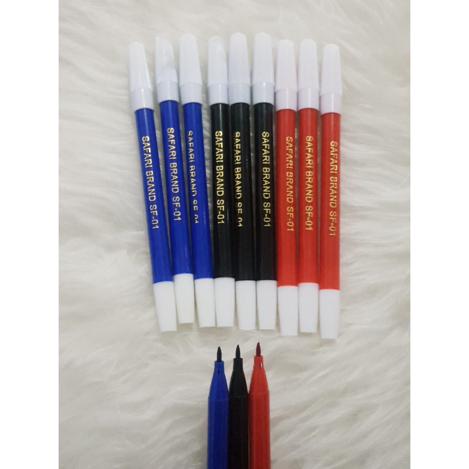 1pcs Spidol Loss Safari Brand SF-01 - Spidol Warna Merah Biru Hitam - Spidol Kecil Marker