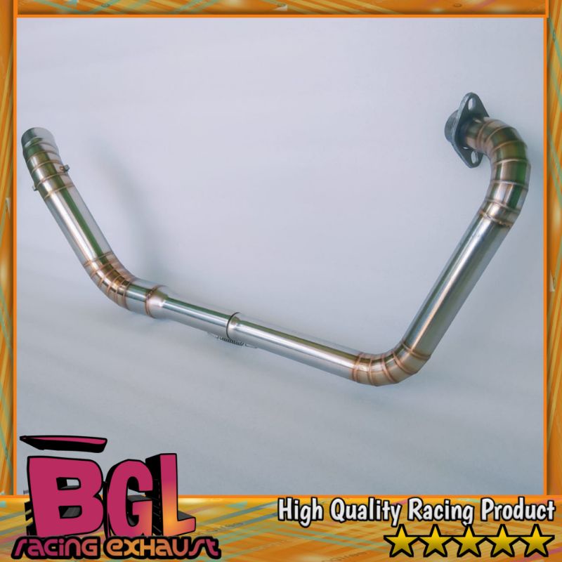 pipa leher knalpot racing Yamaha Byson injeksi carbu full cacing stainles