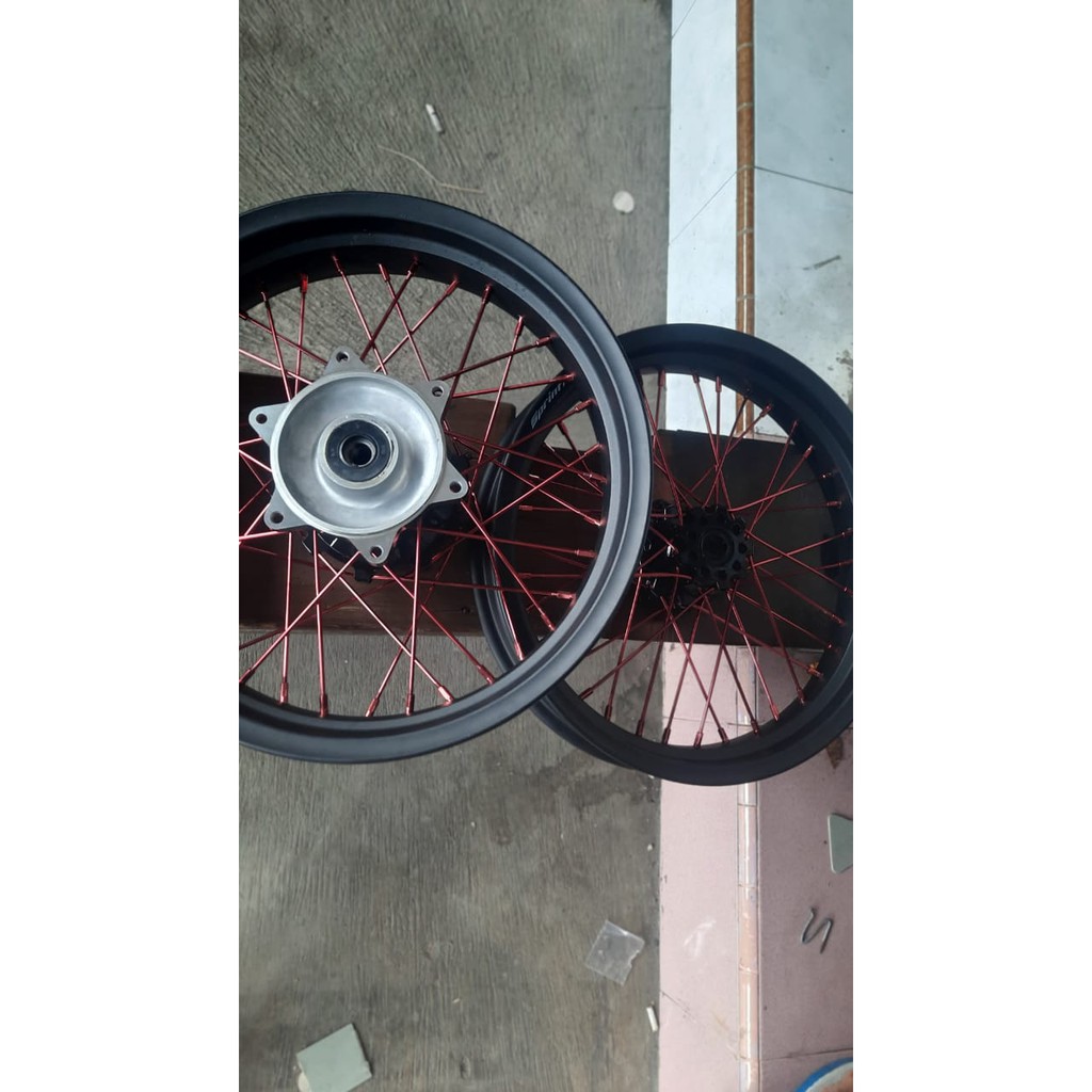VELG SET SUPERMOTO CRF 250/300 ROSSI TANPA BAN RING 17