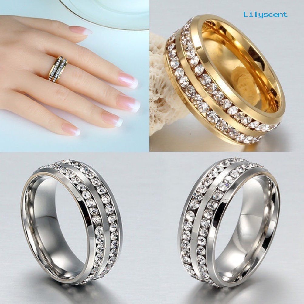 Lilyscent Health Care Weight Loss Fat Burning Slimming Rhinestone Magnetic Ring Jewelry