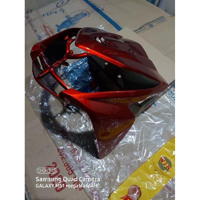 cover front tameng panel beat fi K25 merah maroon