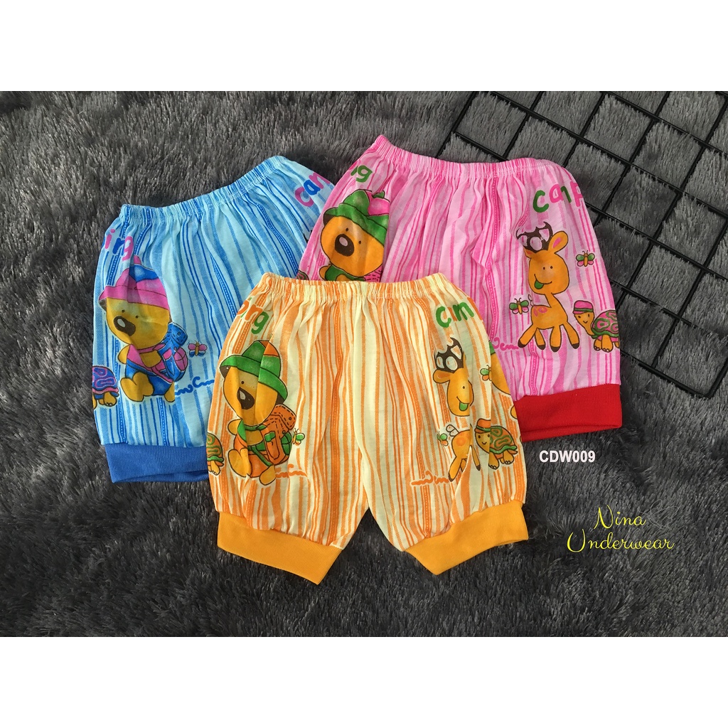 Celana kotak bayi baby unisex laki perempuan 6 18 bulan katun motif kartun