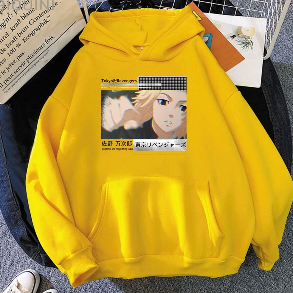 Hoodie Mikey Manjiro Sano Kanji Tokyo Manji Anime Tokyo Revengers Premium Unisex