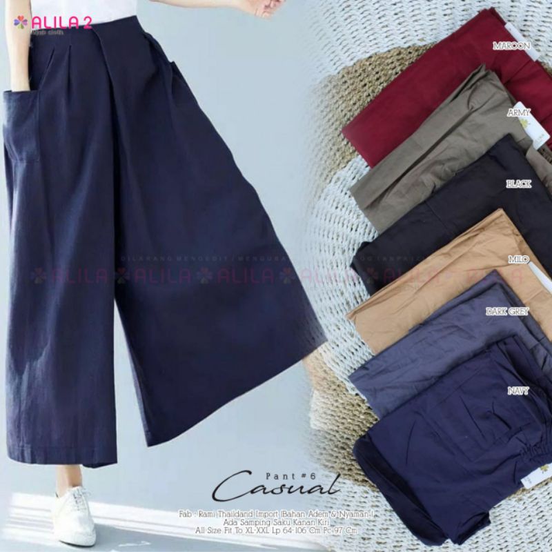 CELANA BAHAN CASUAL PANTS #6 BY KHEYRA HIJAB