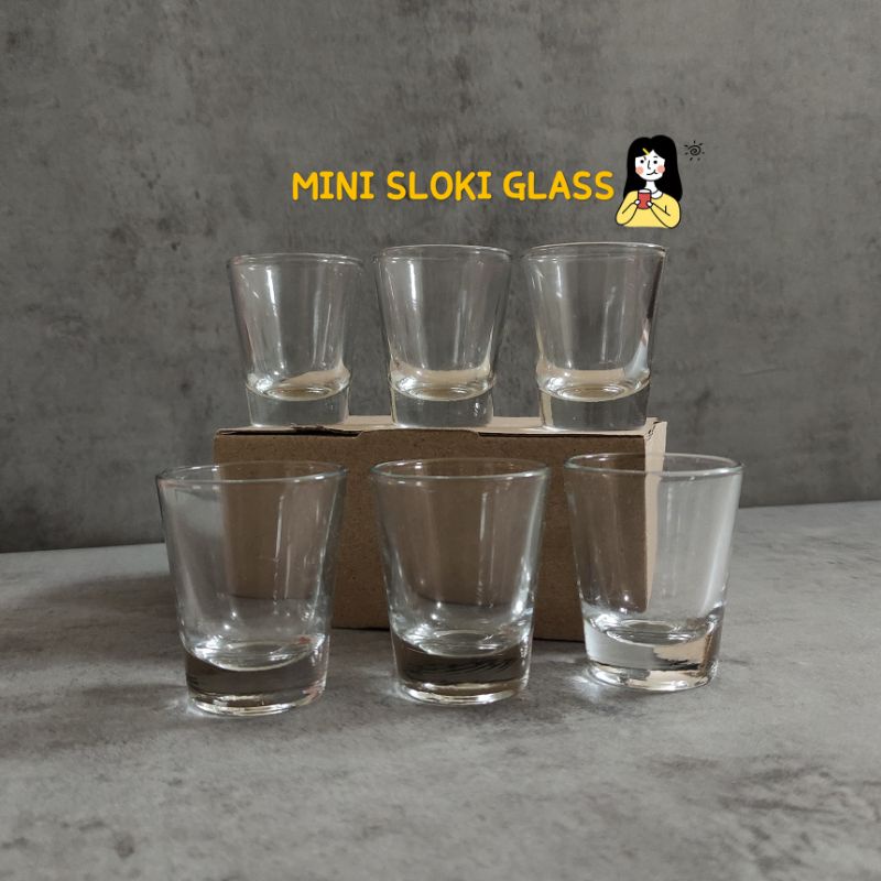 Gelas kaca mini/ Gelas sloki kaca / Gelas mini