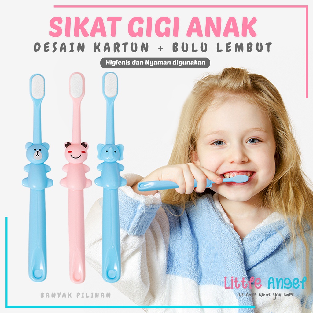 SIKAT GIGI BAYI ANAK SILIKON Baby Training Toothbrush Karakter Silicon Lembut Bulu Halus Kids Teether Gigitan