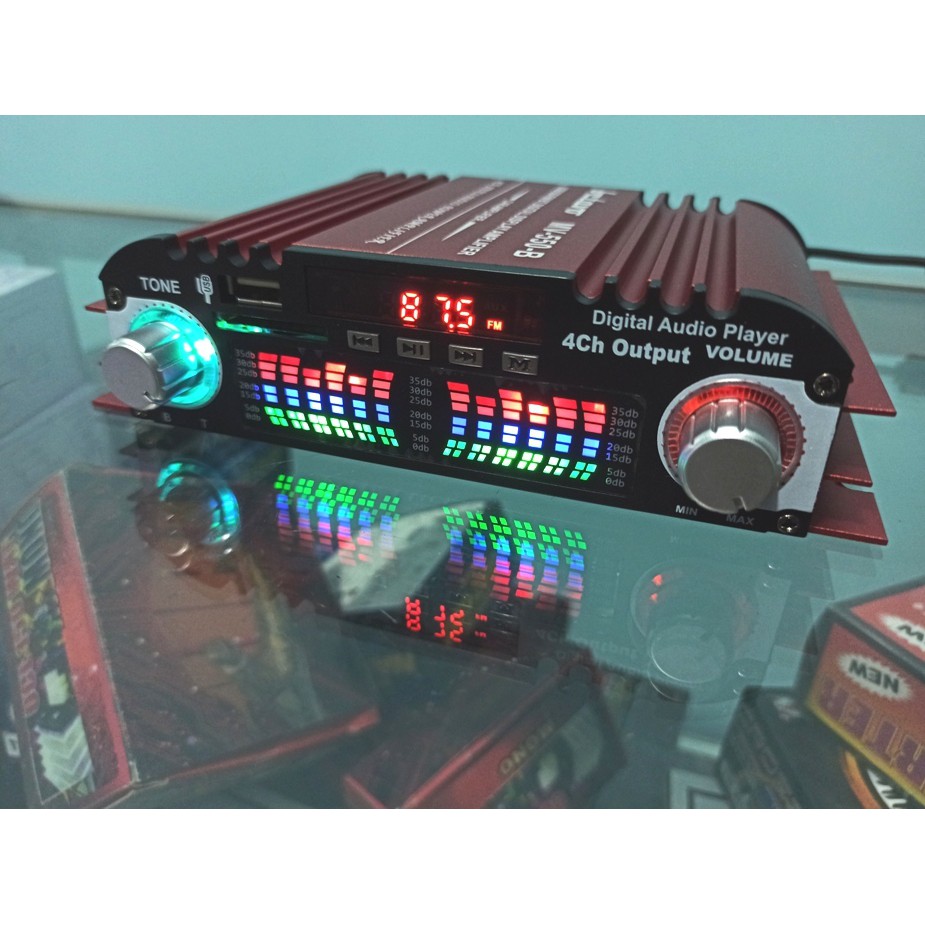 Power Ampli Mobil Usb Mp3, Input,BLUETOOTH, Radio BETAVO 4CH MV550B