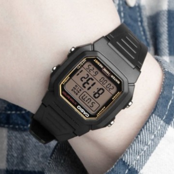 Casio Original W-800H Jam Tangan Pria - Digital - Karet - Hitam