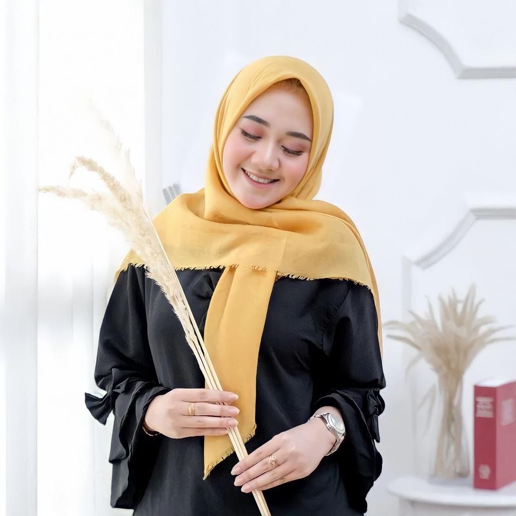 Saudia Rawis Jilbab Hijab Segiempat Segi Empat Square Kerudung Rawis Saudi Voal Grosir Promo