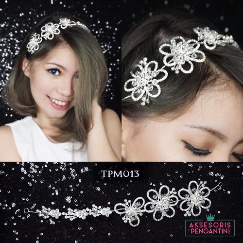 [PALING LARIS] HEADPIECE AKSESORIS PENGANTIN HAIRBAND TIARA WEDDING TPM013