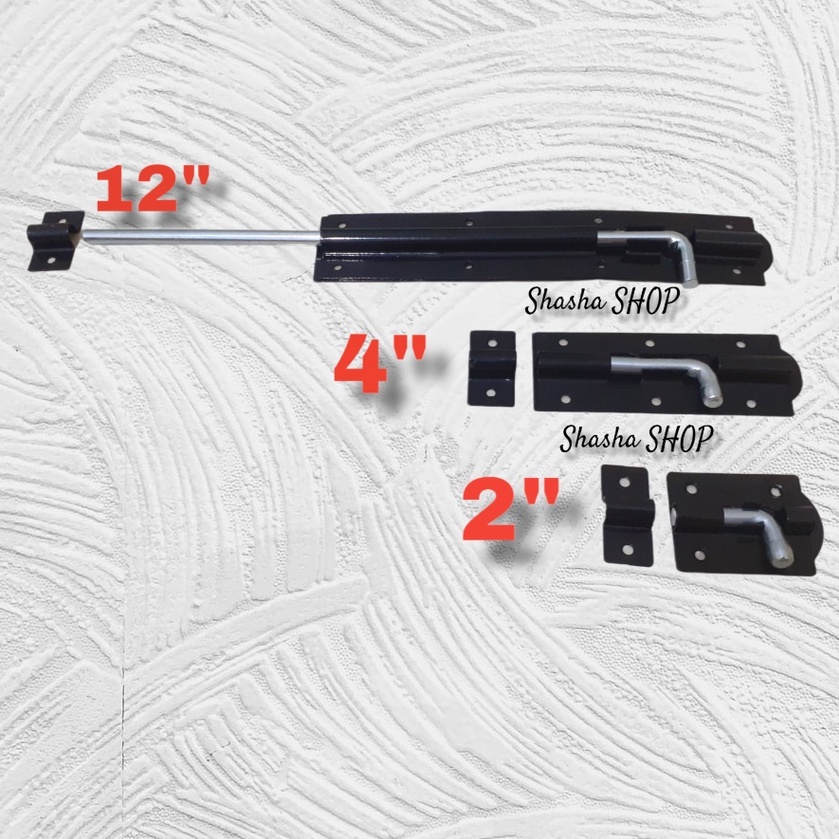 Voxy Grendel Double Plat / Grendel Hitam Voxy / Grendel Double Plat Hitam Tebal Voxy 2" , 4" , 12"