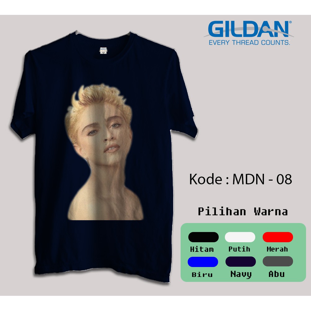 KAOS SOFTSTYLE, BAJU ATASAN - Penyanyi legendaris wanita Madonna gambar 8