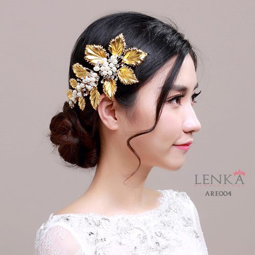 [PRODUK TERLARIS] TIARA EMAS AKSESORIS PERNIKAHAN PENGANTIN BRIDAL PESTA ARE004