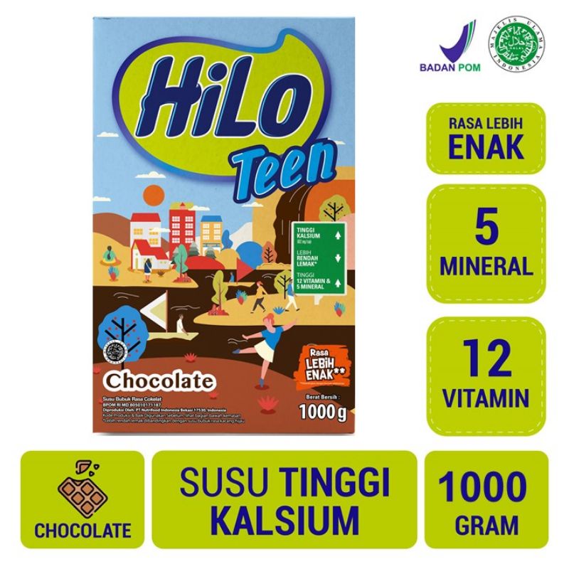 

HiLo Teen Chocolate 1000 gram - Susu Tinggi Kalsium Rendah Lemak