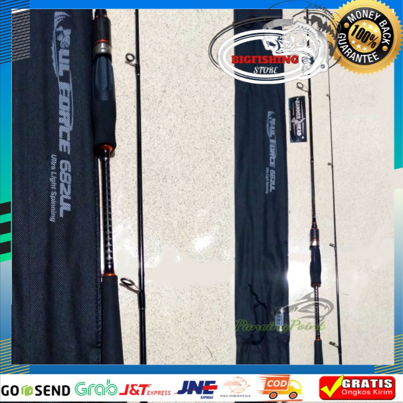 Joran pancing casting Hammer head Ul Force 682 | 722 2-8lb  Spinning kuat  ringan dan  murah