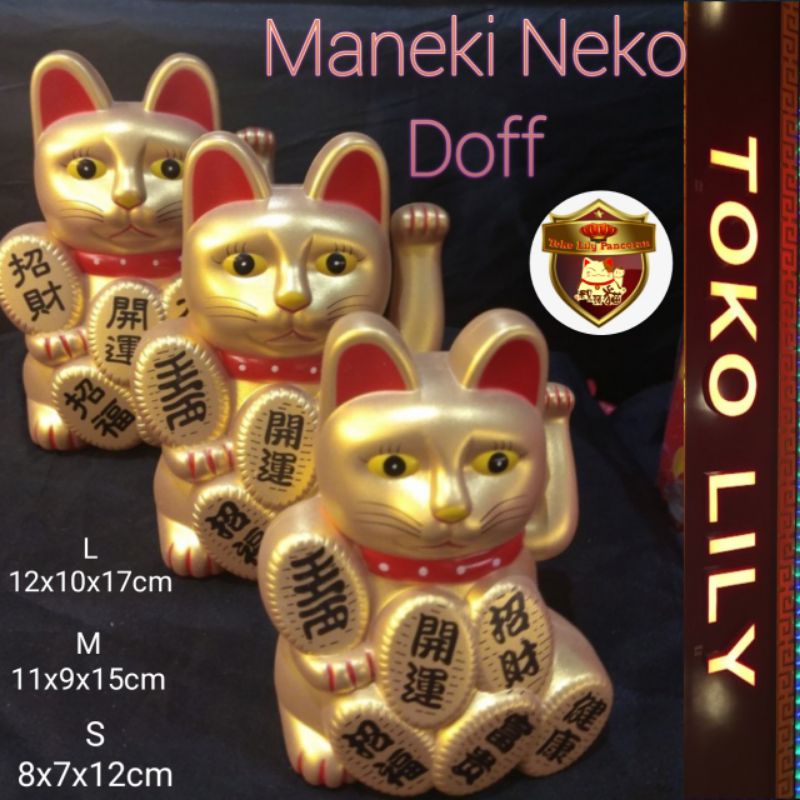 Kucing Hoki DOFF / Manekineko Doff / Kucing Hoki / Lucky Cat / Kucing Rezeki Metalik