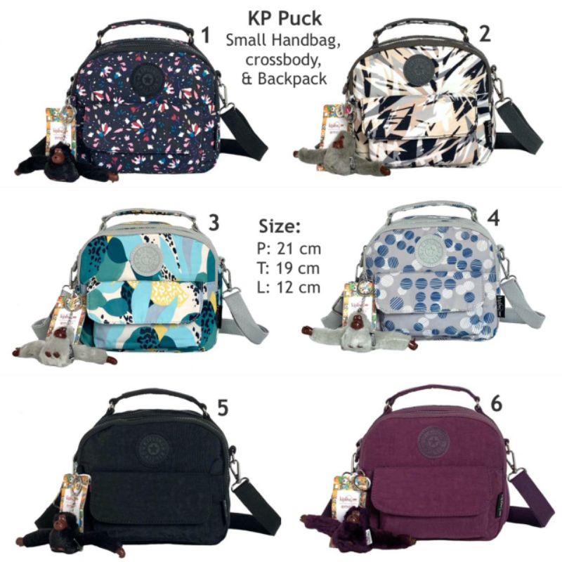 Tas selempang Wanita mini tenteng sling bag import Kipling Grace 2fungsi anti air