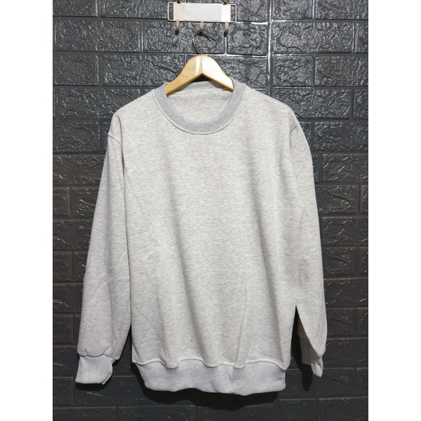 SWEATER BASIC POLOS MISTY 68(ABU PUTIH) SIZE M, L, XL, XXL (PRIA/WANITA)