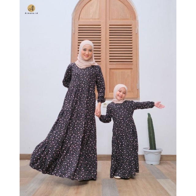 GAMIS COUPLE MOM AND KIDS/DRESS ARCHI ORI BY AIMANA