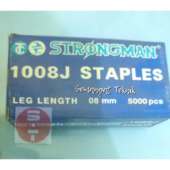 

Discount Paku Staples Tembak U 8Mm 1008 Strong Man Smtt1 Ori
