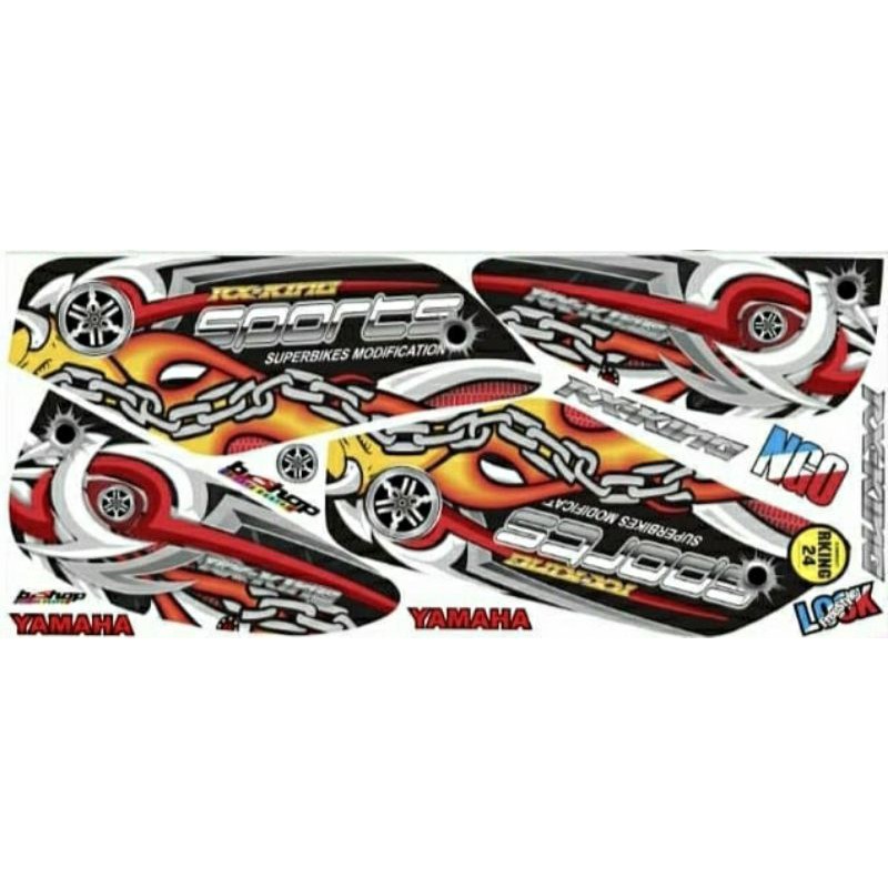 Striping rk king Decal motor rk king full motif Sticker variasi