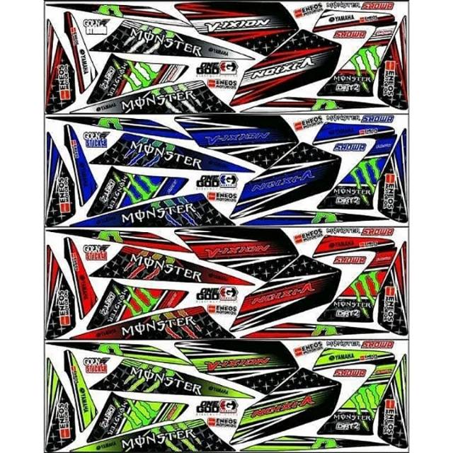 Striping Vixion 2010 2011 2012 Old / Lama Variasi Sticker Stiker Scotlite Skotlet Motor List Li Body