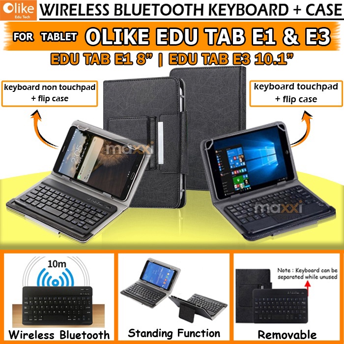 Olike Edutab Edu Tab E1 E3 8 10 Inch Inci Wireless Bluetooth Blutooth Keyboard Papan Ketik Kibot Kib