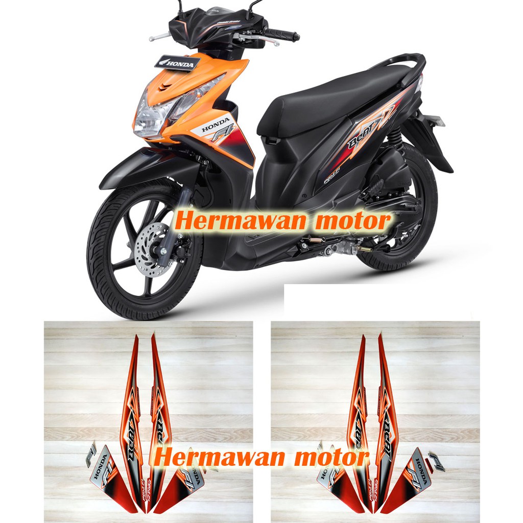 Motor Beat 2013 Warna Oren Modif Keren