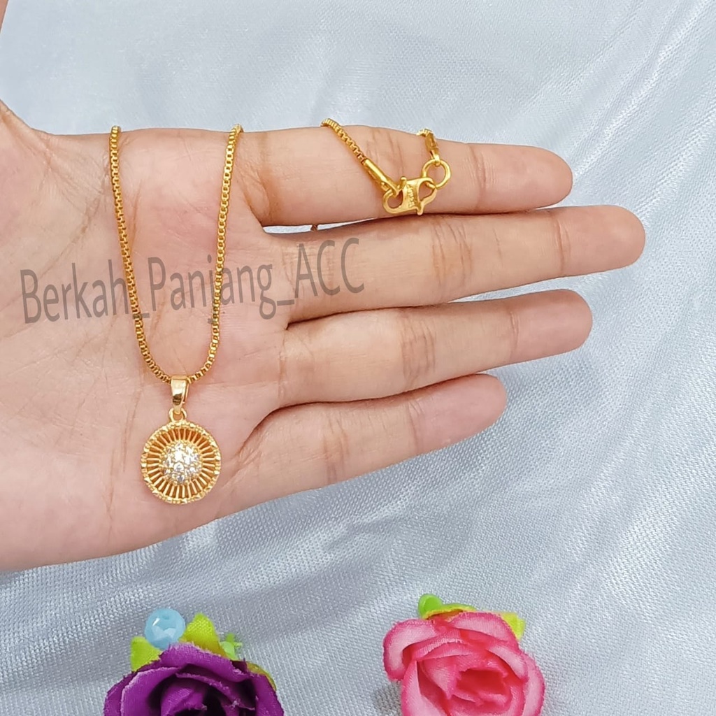 SET DEWASA LINGKAR FULL ZIRCON LAPIS EMAS perhiasan super berkelas fashion korea anti karat dan anti luntur