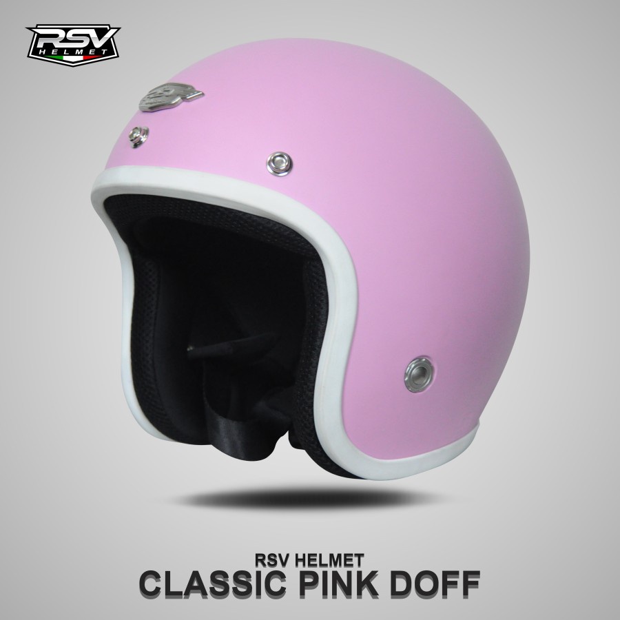 Helm Half Face RSV Classic Pink Doff