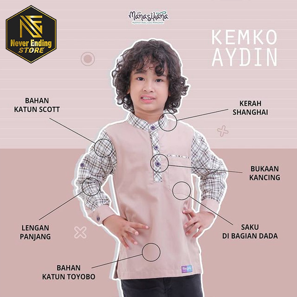 CUCI GUDANG KEMEJA ATASAN KOKO KEMKO AYDIN PREMIUM ORIGINAL MANASIKANA LAKI-LAKI