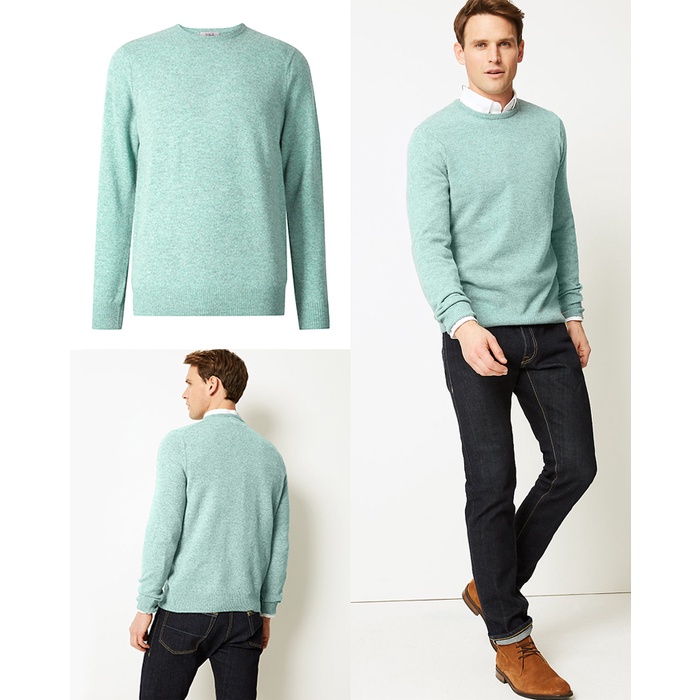 MARKS & SPENCER Cotton Crew Neck Jumper Sweater M&S and Gap Topman