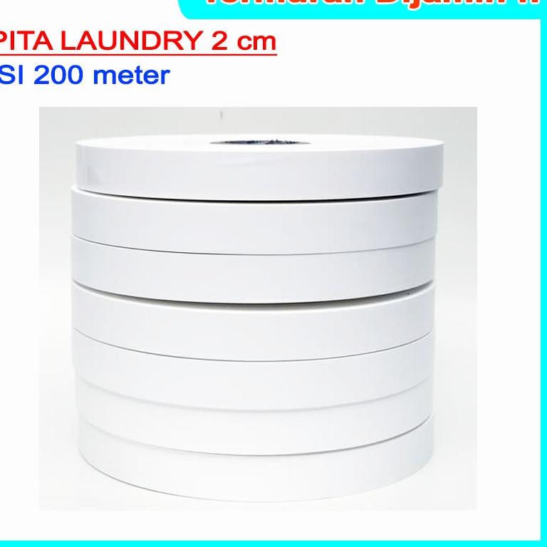 

[PRODUK ELVMP] PITA LAUNDRY TAFFETA LABEL PENANDA ROLL KAIN KERTAS 20 mm 2 cm 200 meter CM DVP