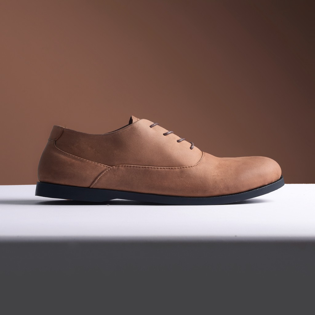 LEEDS TAN |FORIND x Kenzio| Sepatu Kulit Vintage Klasik Casual Pria Cowok Oxford Original Footwear