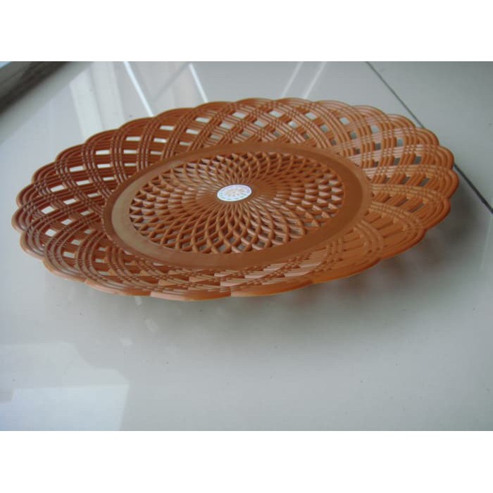 Piring Anyam plastik / piring rotan / piring lidi plastik