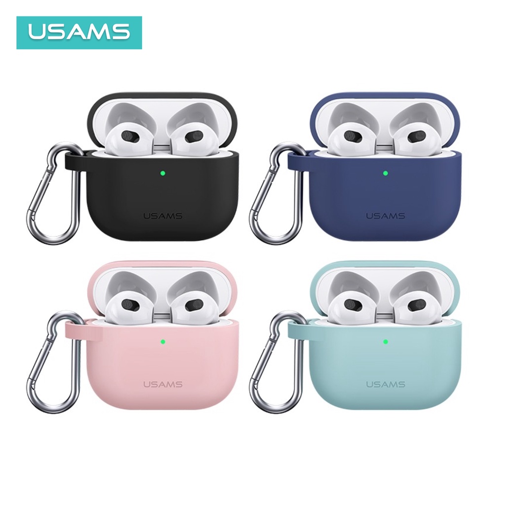 USAMS BH741 Silicone Protective Cover for AirPods 3 With Hook