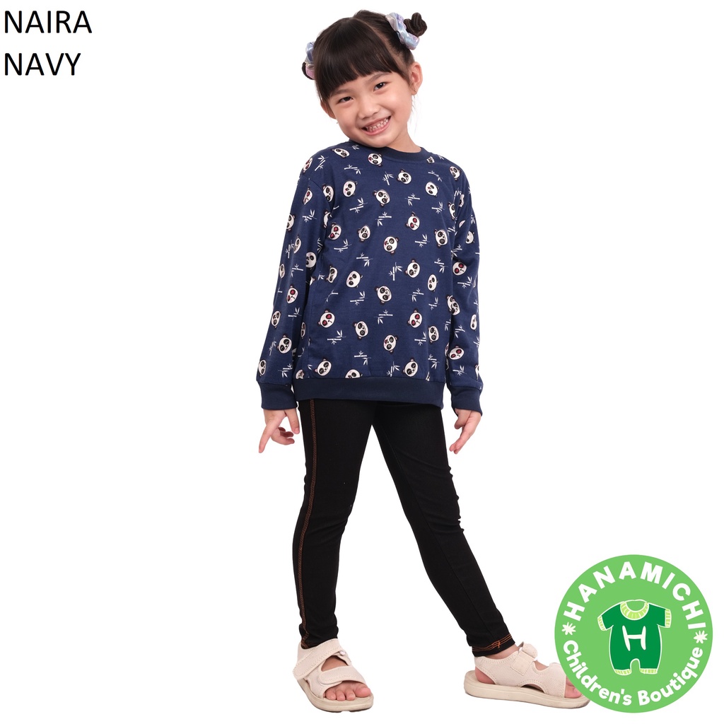 Hanamichi NAIRA Sweater Anak Lengan Panjang Motif Print