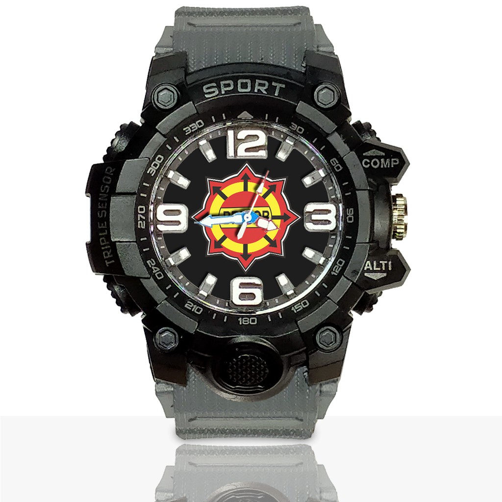 Jam Tangan Custom BRIMOB Ruber- Water Resistant