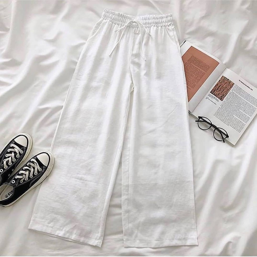 [ARFA STYLE] Kulot Rami - Celana Bahan JUMBO MURAH - Warna Lilac - COD-Putih