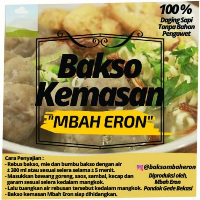 

Bakso kemasan mbah eron