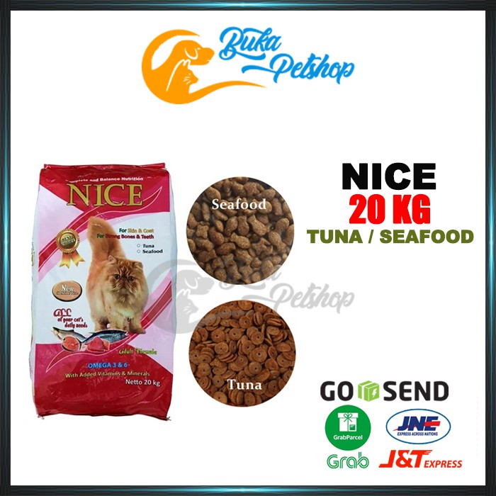 Makanan Kucing Nice Cat Food 20kg NICECAT [ GOJEK - GRAB ]