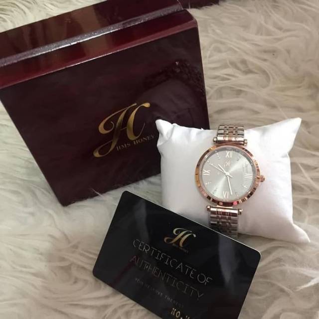 Jam tangan wanita Jt 2139 original Jimshoney jam stainless steel import murah anti air cod realpic-4