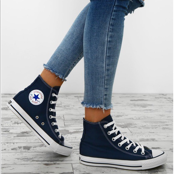 blue navy converse