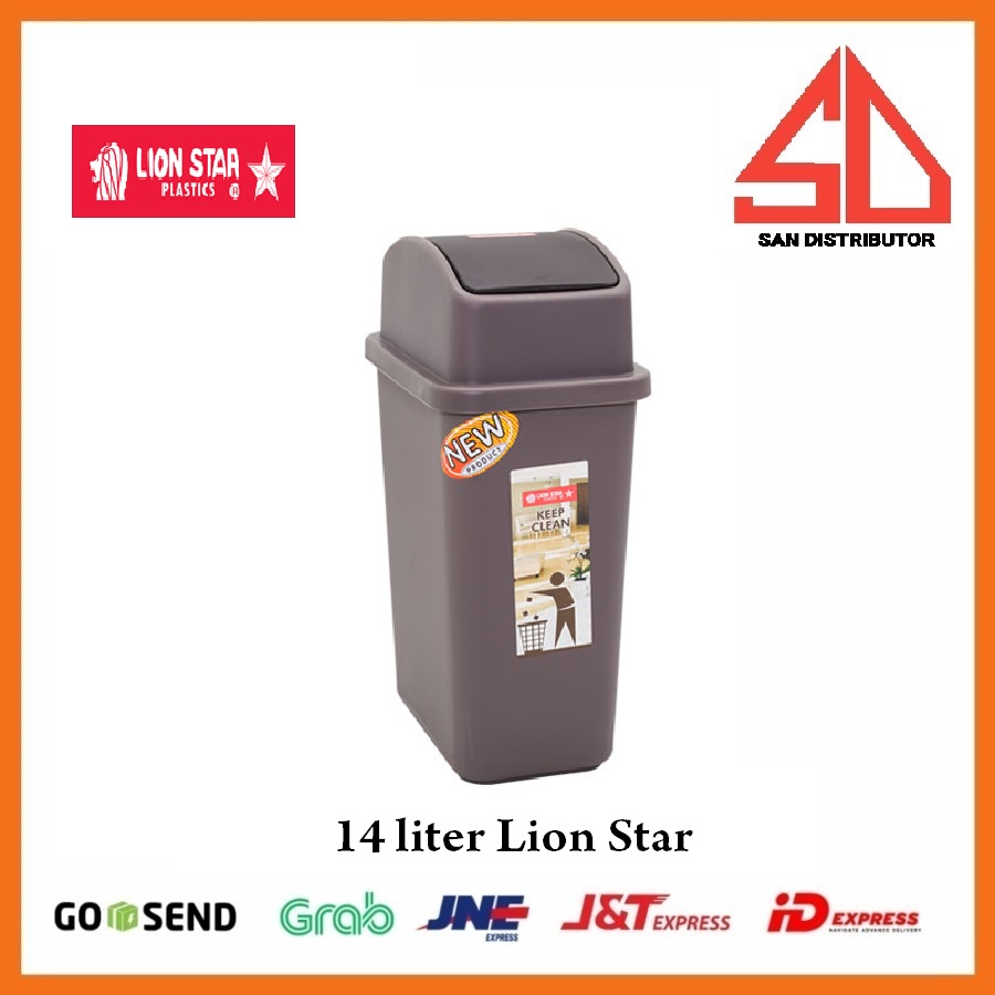 Tempat Sampah tong sampah Kotak Sampah Lion Star C-50 14 Liter murah