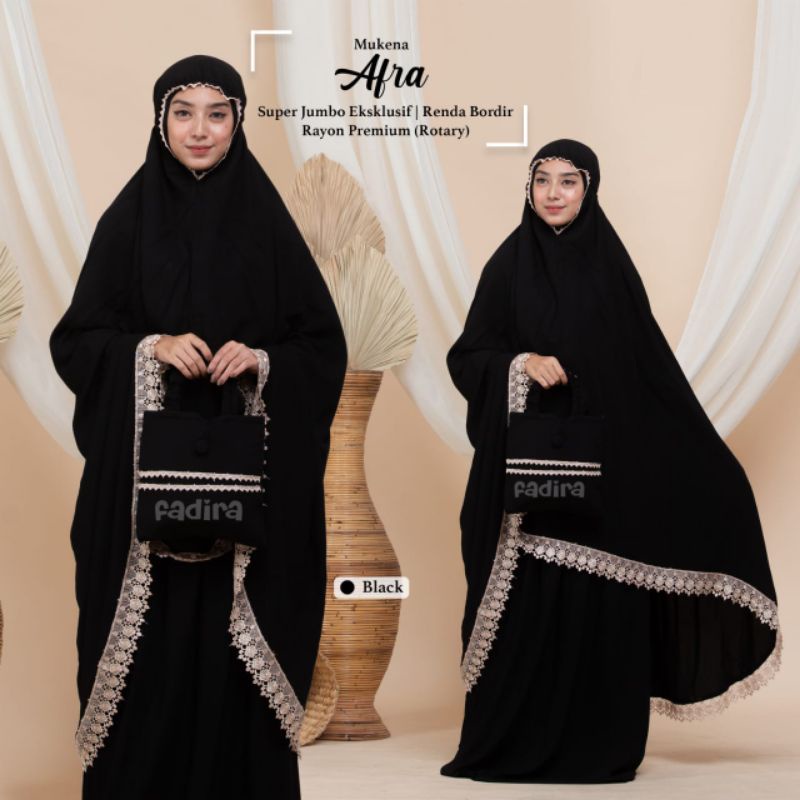 Mukena Afra / Rukuh Rayon / Telekung Polos / Mukena Dewasa Polos by Fadira