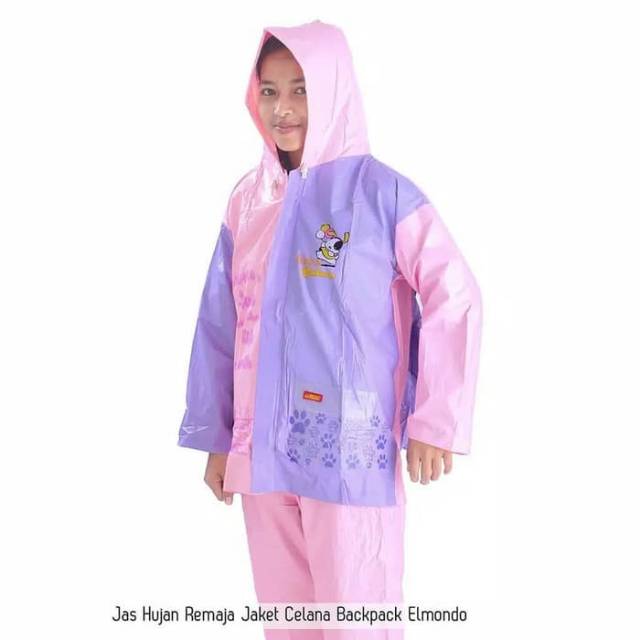 Jas Hujan Anak Jaket Celana Back Pack Elmondo 606