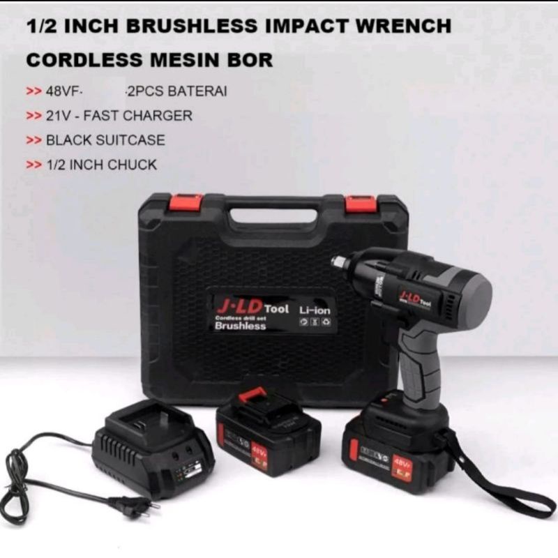 Jual Mesin Pembuka Baut Impact Wrench Cordless JLD Tool 88V, 48V dan