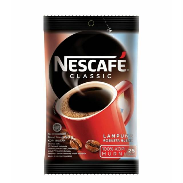 

Nescafe Coffee Classic Kemasan Ekonomi 50G