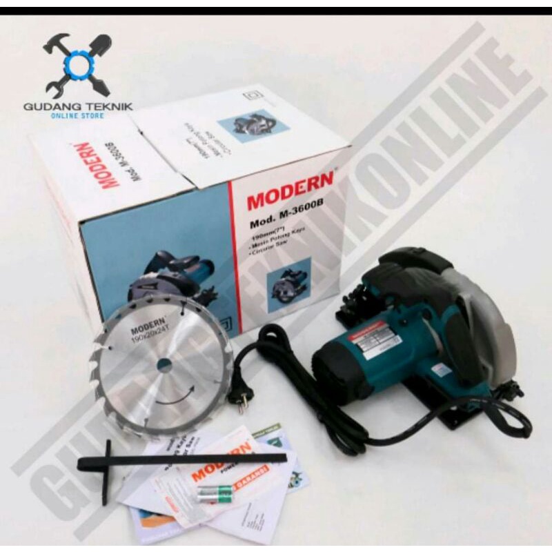 Circular Saw 7inch Modern M-3600B - Gergaji Listrik Circle Potong Kayu 7 inch murah dan berkualitas