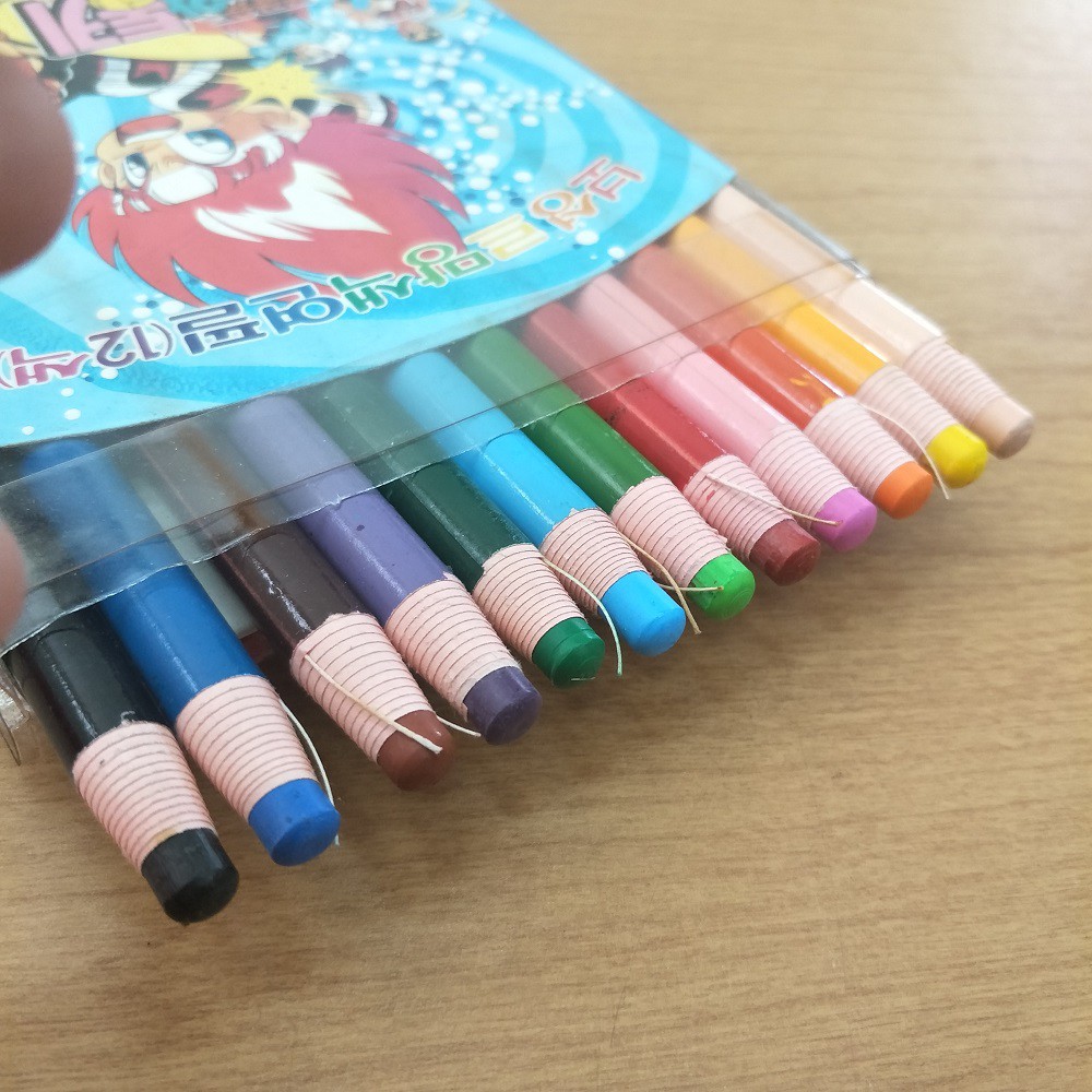 Pencil Warna Dermatograph 12 Colors Crayon 